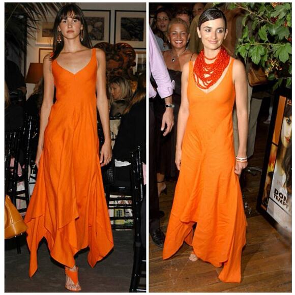 Ralph Lauren Purple Label Linen Asymmetrical Dress Handkerchief Gown Sundress S - Picture 1 of 16